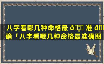 八字看哪几种命格最 🦅 准 🌵 确「八字看哪几种命格最准确图片」